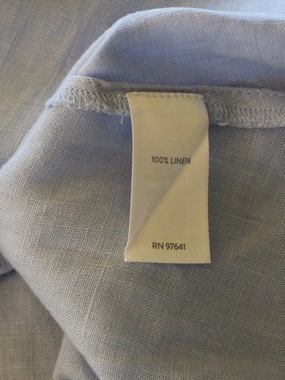 NWOT J.Jill 100% Linen Button Front Short Sleeve Dress w/ Pockets Light Blue Med - Picture 7 of 11